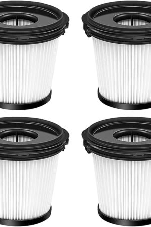 4 Packs HEPA Filters Replacement Part for Shark IW3511, IW1111, IW1120 Detect Pro Lightweight Cordless Stick Vacuum Cleaner and Shark BU3523 Clean Empty (4 Pcs HEPA Filters)