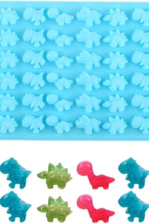 48-Cavity Dinosaur Silicone Candy Molds Dinosaur Gummy Mold For Chocolate Snacks Cake Decorations