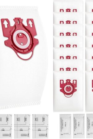 14 Pack 3D Airclean FJM Replacement Vacuum Bags Compatible with Miele Classic C1, Complete C1, C2, C3, S400i S600 S2 S5 S8 Series, with 4 MP Filters, 4 AC Filters