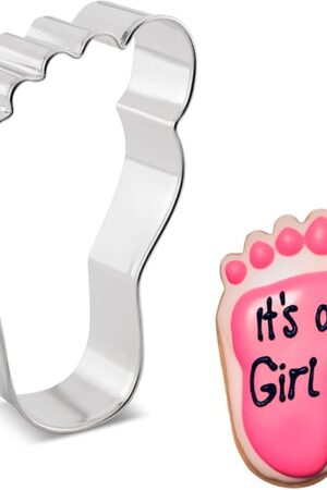 Ann Clark Cookie Cutters Foot/Footprint Cookie Cutter, 3.75" Made in USA