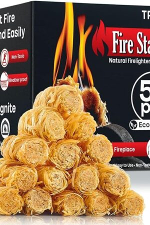 All Natural Wood Fire Starters: Fireplace Camping Charcoal Starter Grill BBQ Chimney Wood Stove Campfires Fire Pit. Fatwood Sticks. Camp Firestarter, Fire Tools. Fire Starter Outdoor/Indoor/Travel