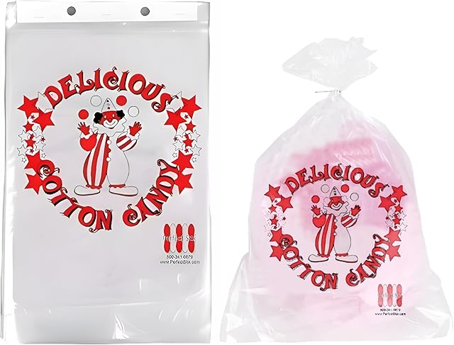 Cotton Candy Bags with Twist Ties- Pack of 400ct