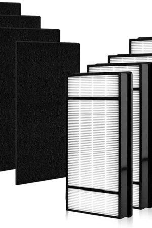 4 + 4 Pack HEPA Filters,Compatiable with Honeywell H Filter,True HEPA Replacement Filters H Compatible with Honeywell HRF-H1 HRF-H2 Fits Model HPA050, HPA150, HPA060, HPA160, HHT055, HHT155