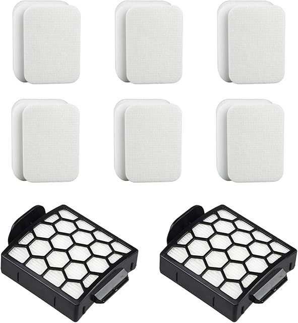 6 Foam Filter + 2 Hepa Filter Replacement for Shark ZU62 ZU60 NV255 NV150 NV251 NV151 Navigator Rotator Pet Pro Upright Vacuum Part 1238FT60 1239FT60