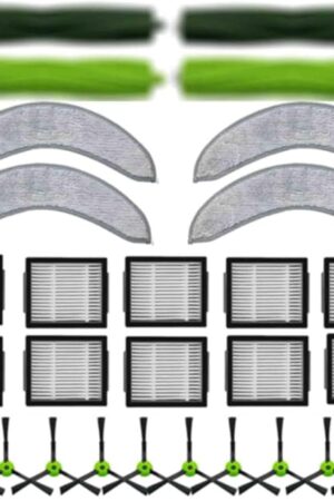 2 Set of Roller Brush & 10 Filters & 4 Mop Pads & 10 Side Brushes Replacement Parts Accessories Compatible with iRobot Roomba Combo J7 J7+ J9+ 10 Max Robot Vacuum Cleaner,