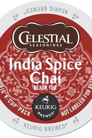 Celestial Seasonings India Spice Chai, K-Cup Portion Pack for Keurig K-Cup Brewers, 24-Count