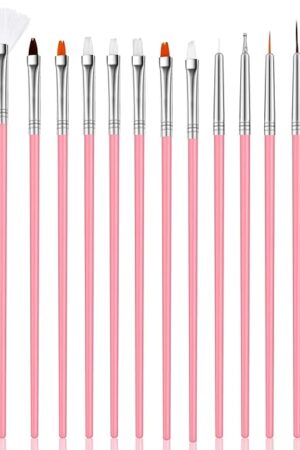 30 Pcs Cake Decorating Brushes Cake Painting Brushes Food Paint Brush Multiple Function Fondant Brush Cookie Brushes DIY Tool Set Cake Decorating Painting Tool Icing Pastry Brush for Baking (Pink)
