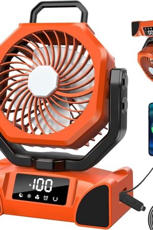 Camping Fan Portable Battery Operated Powered Fan with Hanging Hook