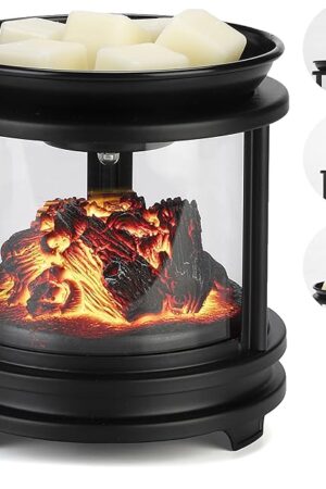 Wax Melt Warmer with Timer,Campfire Wax Warmer,3-in-1 Oil Burner Electric Candle Wax Warmer,Wax Warmer for Scented Wax Melts,Wax Melter Fragrance Warmer for Home Office Bedroom Gifts & Decor
