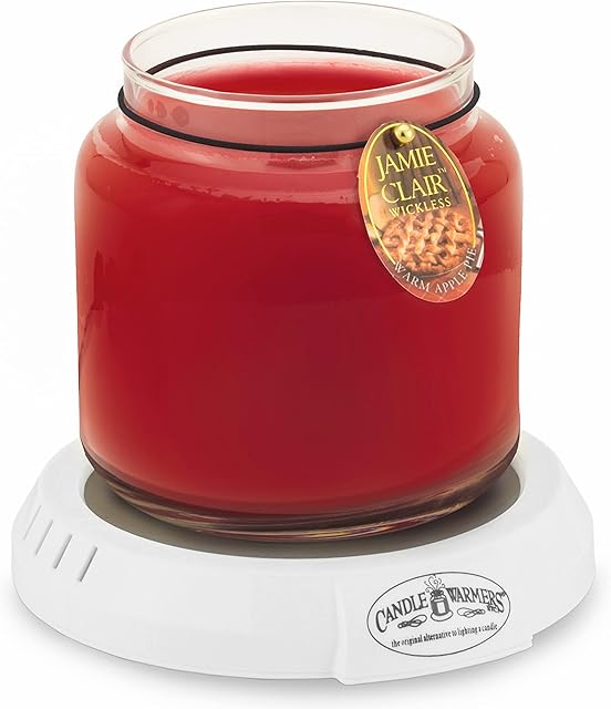 Candle Warmers Etc. Original Candle Warmer Plate (White, Plug-in) – Electric Candle Wax Melter Plate for jar Candles