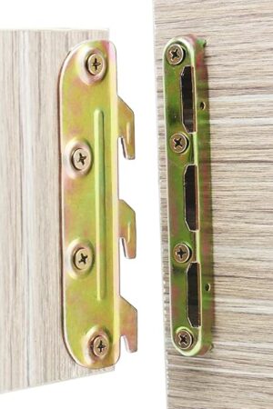 4 Set Bed Rail Brackets-Bed Frame Hardware for Wood Bed Frame Headboards Footboards - 5inch (Screws Included)