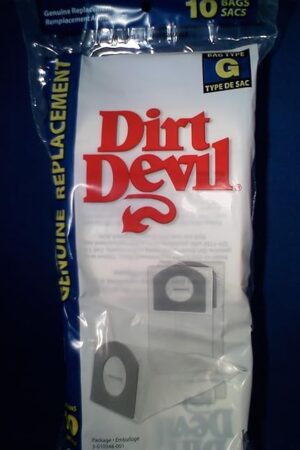 Dirt Devil Type G Vacuum Bags, 10-Pack, 3010348001, White