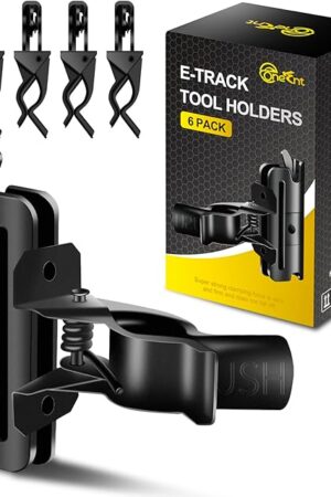 6 Pack E-Track Tool Holders |E Track Accessories for Enclosed Trailer to Keep Rakes,Shovels, Broom|e Track Tool Holder Hanger for Trailer Accessories| Tool Stabilizer for Etrack Accessories