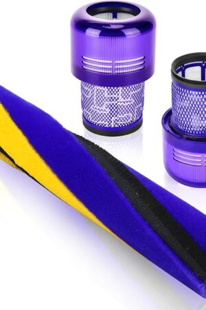 Brush Roller and Filter for Dyson V15 Detect/V15 Detect Plus Vacuum Cleaner, V15 Replacements Parts #970013-02 & 971634-01