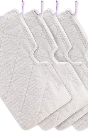 4 Pack Steam Mop Replacement Pads, Machine Washable Easy Cleaning Pads, Microfiber Steamer Pads for Shark Steam Pocket Mop S3500 Series S3501 S3601 S3550 S3901 SE450