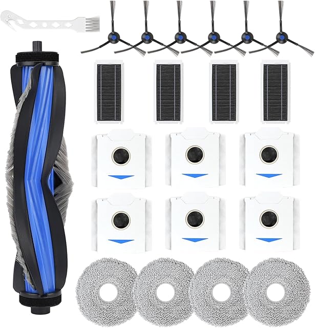 22 PCS Accessories for ECOVACS DEEBOT N30 Omni/ N30 PRO OMNI Robot Vacuum, Replacement Parts Dual Main Brush, Side Brush, Filter, Mop Pad, Dust Bag