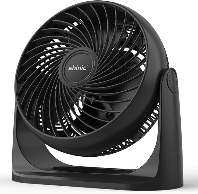 shinic 8?Turbo Fan,3-Speed High Velocity Air Circulator Fan, Adjustable Tilt, Wall-Mountable Design, Ideal for Bedroom, Office, and Living Room