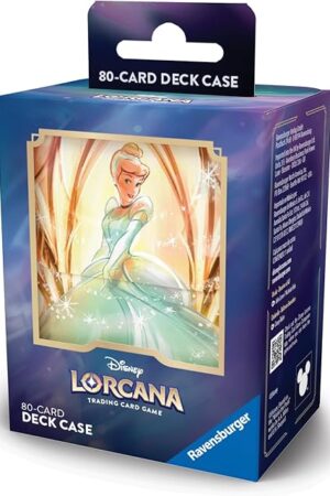 The Ravensburger Disney Lorcana TCG: Archazia's Island Deck Box Featuring Cinderella - Ballroom Sensation | Securely Store 80 Sleeved Cards | Durable Portable Organizer for TCG Players | for Ages 8+