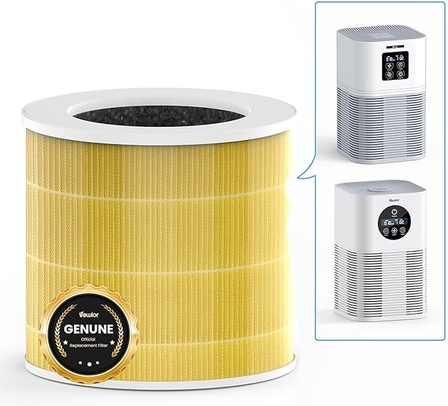 VEWIOR Official A1 A1W Air Purifier Replacement Filter H13 Air Purifier Filter, Compatible with VEWIOR HQSC-50 HQKJ-80 A1 A1W Air Purifier