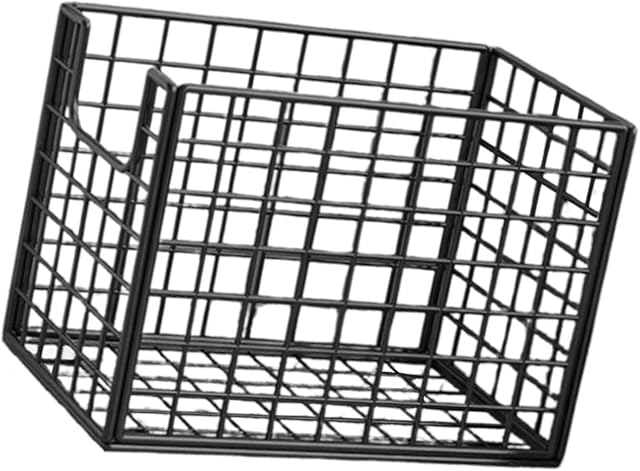 Yoga Mat Storage Basket Laundry Basket Bin Home Gym Storage Rack for Bathroom Foam Roller, Black