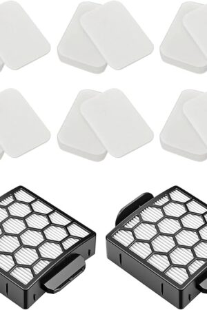 ZU60 Filter Replacement Kit for Shark Navigator Zero-M Self-Cleaning Brushroll Pet Pro Upright Vacuum ZU60 ZU62 ZU62C NV150 NV151 NV255, Replaces Parts # 1238FT60 (2 Filter + 6 Foam + 6 Felt)