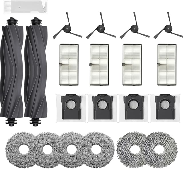 Replacement Parts Accessories For Dreame X40 Ultra Complete L40 Ultra X40 Master MOVA P10 Pro Ultra Mop Pads X6; Dust bag X4; Filter HEPA X4; Main Brushes X2; Side Brushes X4