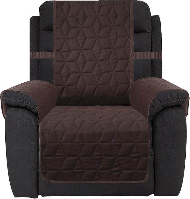 Ameritex Waterproof Nonslip Recliner Cover Christmas Decor Stay in Place, Dog Couch Recliner Cover Furniture Protector for Pets and Kids (Chocolate, 23'')