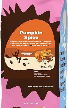 Crazy Cups Flavored Ground Coffee, Pumpkin Spice Coffee, For Brewing Flavored Hot or Iced Pumpkin Coffee, 10oz