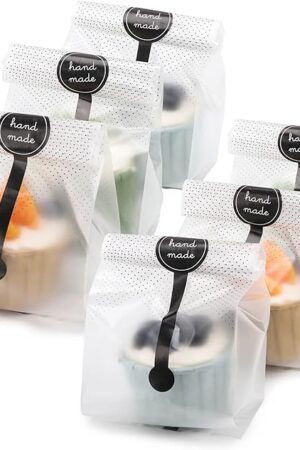 400Pcs 200 Pack Translucent Cellophane Bags 9x3.4 Inch