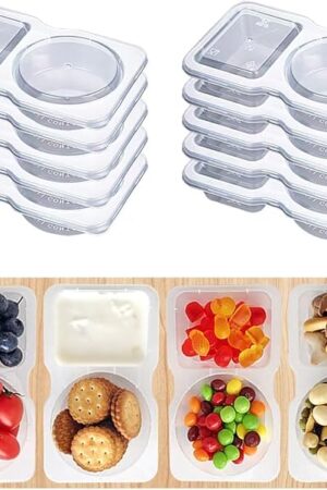 10Set Snack Containers,Reusable Snack Containers with Lids,Snack Pack Containers for Portion Control and Meal Prep Lunch Containers for School Office Travel