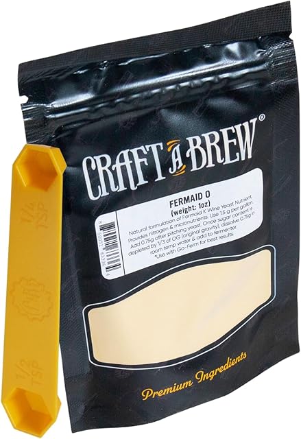 Craft A Brew - Fermaid O - Wine Yeast Nutrient - More Natural Nitrogen Source - At Home Winemaking - Promotes Consistent Wine Fermentations - Used in Beer & Mead Brewing - 1oz