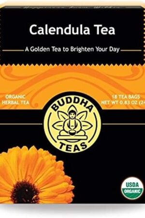 Buddha Teas Organic Calendula Flower Tea - OU Kosher, USDA Organic, CCOF, 18 Bleach-Free Tea Bags