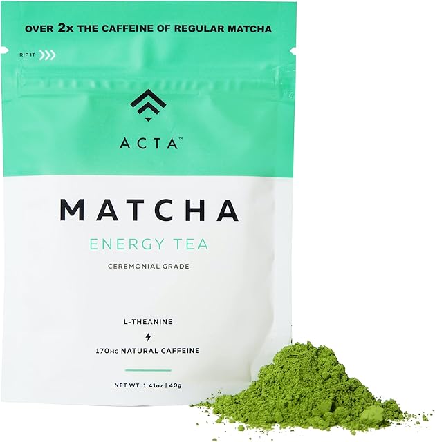 ACTA Matcha Energy Tea 40g, High Caffeine (170mg) for Focus & Clarity | Perfect Coffee Alternative | Ceremonial Grade | from Japan