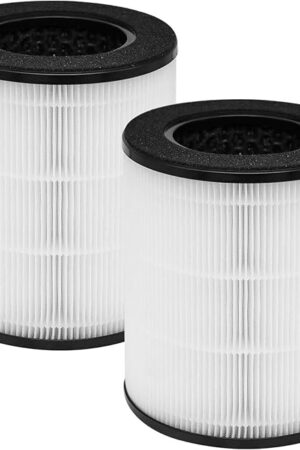 AP-T20 Replacement Filter Compatible with Homedics Air Purifier Model AP-T20, AP-T20WT, Part# AP-T20FL | 2-PACK White