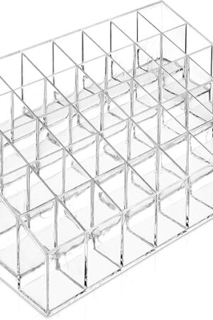 Casafield 40 Slot Acrylic Lipstick & Makeup Organizer - Cosmetic Display Case - Clear