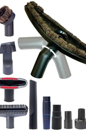 Vacuum Brushes Attachments with Universal Hose Adapter Kit Compatible with Shark Rotator NV350 NV360 AZ3002 NV501 HV371, Vacuum Accessories for Craftsman & Rigid Shop Vac 1-1/4'' & 2-1/4'' Vac Hose