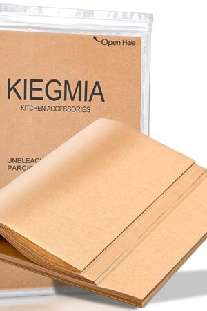 120 PCS Parchment Paper Sheets, 9 x 13 IN Unbleached, Precut Non-Stick Parchment Sheets for Baking, Cooking, Grilling, Steaming and More, Fit for An Air Fryer, Baking Sheet, Oven, or Sandwich Wraps