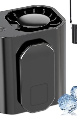 10000PRM Portable Waist Clip Fan Rechargeable Working Up to 20Hrs 3 Speeds Strong Turbo Airflow Personal Belt Neck Fan Clip on Waist for Golf Camping Outdoor Jobsite