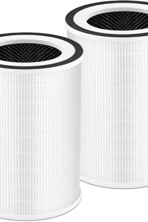 2 Pack True KILO Filter For Afloia KILO, Compatible with Afloia KILO, KILOPLUS, KILOPRO, MIRO, MIRO PRO and MORENTO KILO, True 360° 3-Stage Filtration for afloia air purifier filter replacement