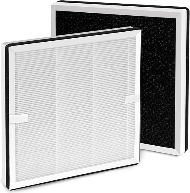 Europa Air Filter Compatible with Afloia Europa Air Purifiers, 3-in-1 High Efficiency Replacement Filter, Activated Carbon for Hair,Dander,Odor,Dust,Smoke and Pollen, 2 Pack