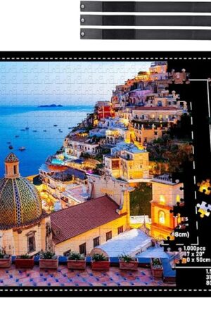 The Premium Felt Puzzle Mat Roll Up - Non-Slip and Beautifully Soft - 3in1 Jigsaw Puzzle Storage for 500, 1000 and 1500 Pieces - Portable Saver, Keeper and Holder