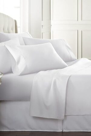 Danjor Linens King Sheet Set Microfiber Sheet Sets - Breathable Cooling Deep Pockets Wrinkle Free Machine Washable