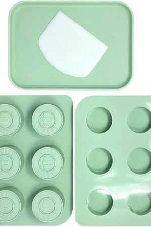 – The Original CakePuck Mold Set – Better than a Cake Pop! Make Chocolate Covered Desserts – BPA Free Silicone – Includes 1 Mold Set, 1 Plastic Tray and 1 Scraper – Green
