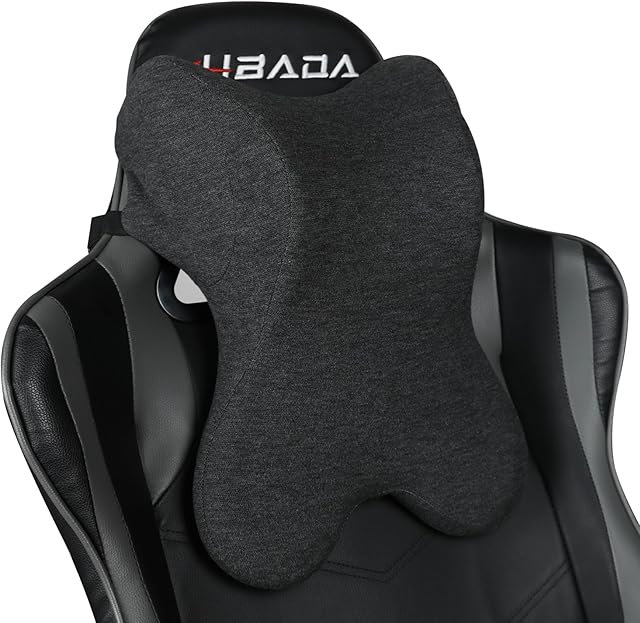 Car Neck Pillow for Driving Gaming Chair Headrest Pillow Office Chair Neck Pillow Ergonomic Design Double Straps Design Suitable for Different Heights