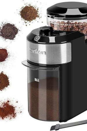 Burr Coffee Grinder Electric - Adjustable Burr Grinder with 28 Precise Grind Settings for 12 Cups - Coffee Grinders for Home Use - Professional Coffee Bean Grinder - Stainless Steel