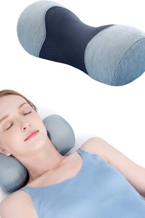 Bespilow Small Neck Roll Pillow,Say Goodbye to Neck Pain, Cervical Memory Foam Pillow for Tension Muscle Relief, Contour Support, Shoulder Pain Relaxer with Breathable Pillowcase, Odorless