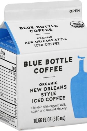 BLUE BOTTLE COFFEE Organic New Orleans Style Iced Coffee, 10.6 FZ
