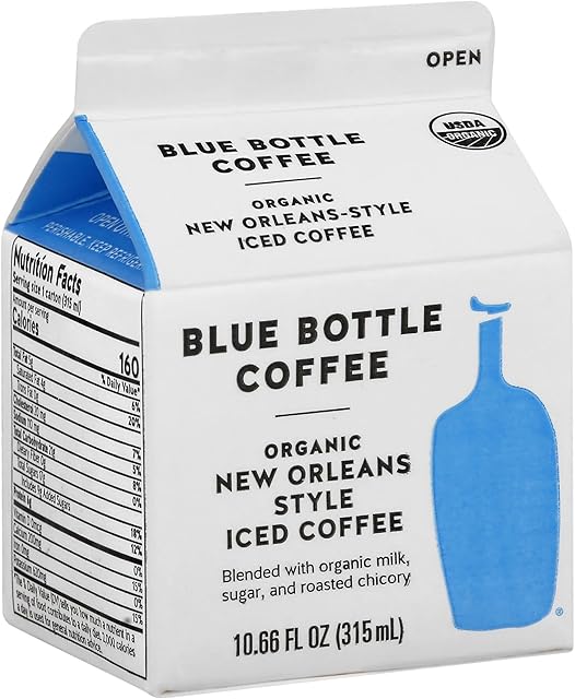 BLUE BOTTLE COFFEE Organic New Orleans Style Iced Coffee, 10.6 FZ