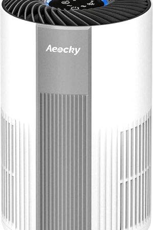 With YearChange 5-in-1 Washable Filter, AEOCKY Air Purifier for Home Bedroom Dorm, Portable Air Cleaner, Quiet as Pink Noise, Aroma Box, for Pollen Smoke Dust Pet Dander Odor Office Desktop