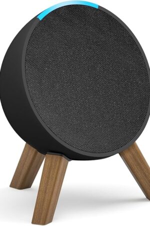 Wooden Desktop Speaker Stand for Echo Pop Stand Holder - Saving Space Wood Tripod Speaker Stand Desk for Alexa Echo Pop (2023) Table Stand